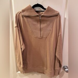 Aerie Women’s Tan Quarter Zip